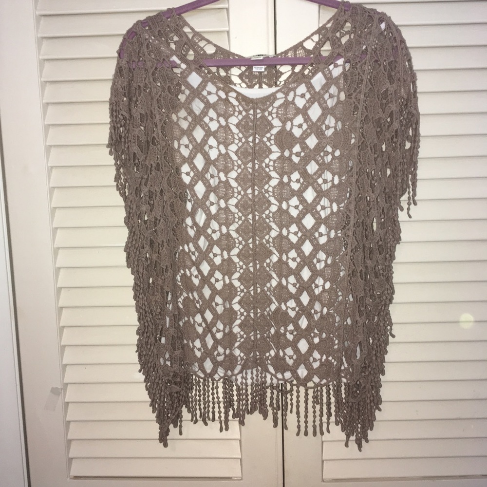 100% Cotton Crocheted Short Sleeved Top
